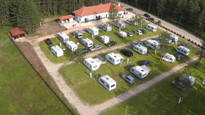 Camping Zlatibor, aerial view